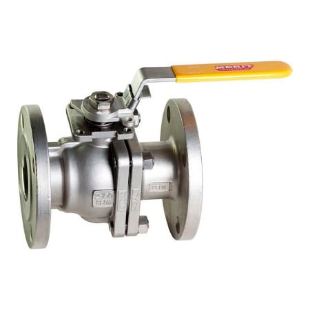 Merit Brass Co 3 In. Stainless Steel Flanged Full Port Ball Valve - 2 Piece - Direct Mount - 300 PSI KFDMV2015FP-48